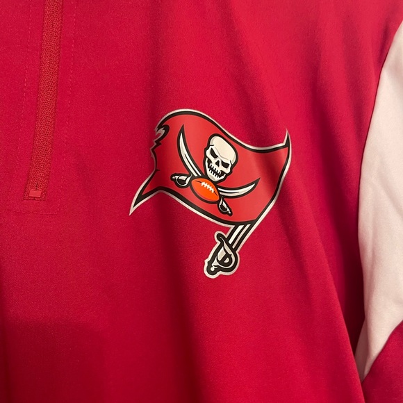 FANTATICS TAMPA BAY BUCCANEERS red white quarter 1/4 zip extra large XL - Picture 3 of 4